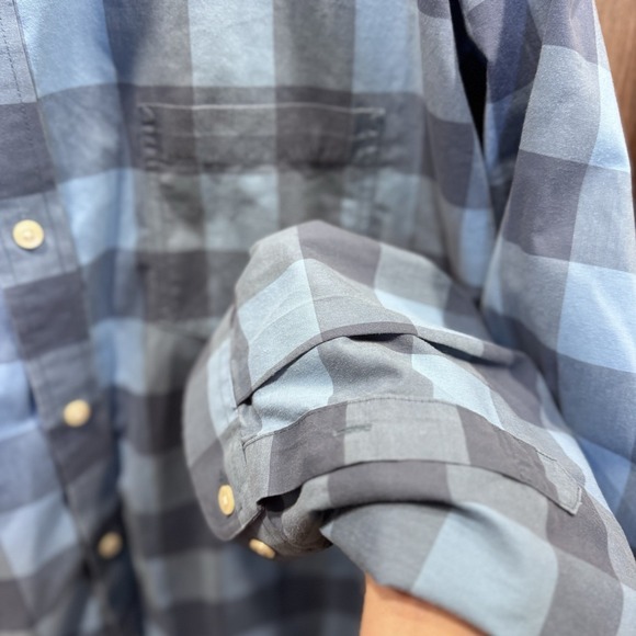 L.L. Bean Blue Plaid Button Down Shirt XXXL Traditional Fit 100% Cotton Casual‎ - Picture 6 of 6